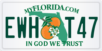 FL license plate EWHT47