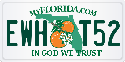 FL license plate EWHT52