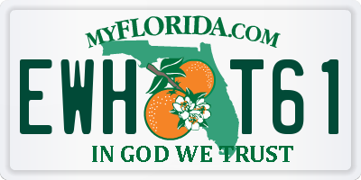 FL license plate EWHT61