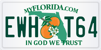FL license plate EWHT64