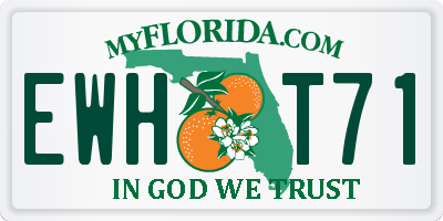 FL license plate EWHT71