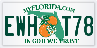 FL license plate EWHT78