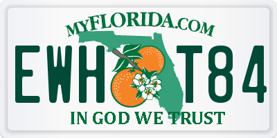 FL license plate EWHT84