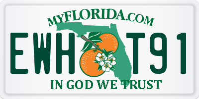 FL license plate EWHT91
