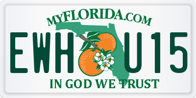 FL license plate EWHU15