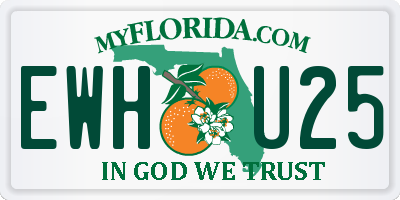 FL license plate EWHU25