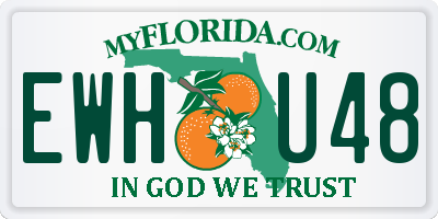 FL license plate EWHU48