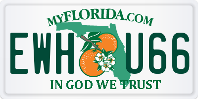 FL license plate EWHU66
