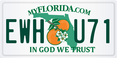 FL license plate EWHU71