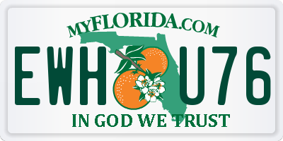 FL license plate EWHU76