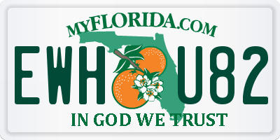 FL license plate EWHU82