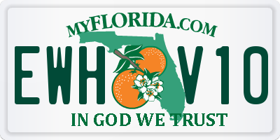 FL license plate EWHV10