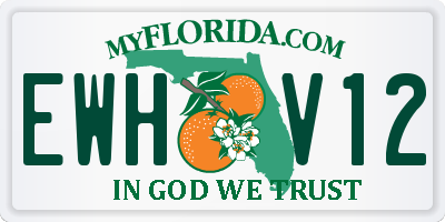 FL license plate EWHV12