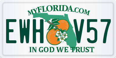 FL license plate EWHV57
