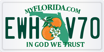 FL license plate EWHV70