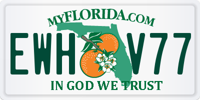 FL license plate EWHV77