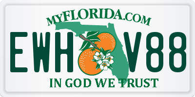 FL license plate EWHV88