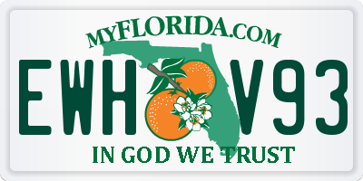 FL license plate EWHV93