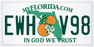 FL license plate EWHV98
