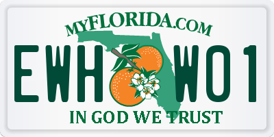 FL license plate EWHW01
