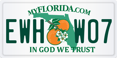 FL license plate EWHW07