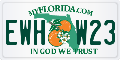 FL license plate EWHW23