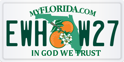 FL license plate EWHW27