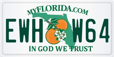 FL license plate EWHW64