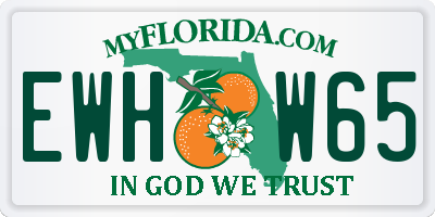 FL license plate EWHW65