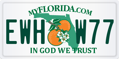 FL license plate EWHW77