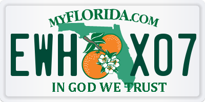 FL license plate EWHX07