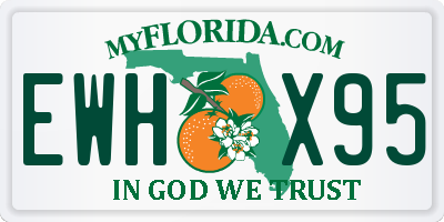FL license plate EWHX95