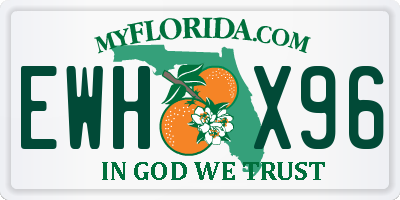 FL license plate EWHX96
