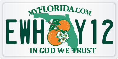 FL license plate EWHY12