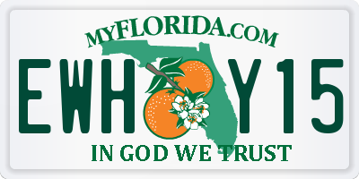 FL license plate EWHY15