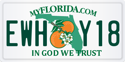 FL license plate EWHY18
