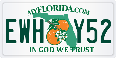 FL license plate EWHY52