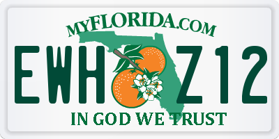 FL license plate EWHZ12