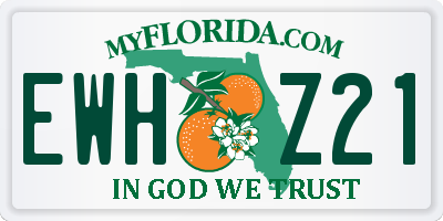 FL license plate EWHZ21
