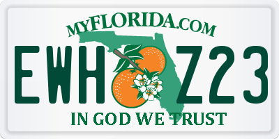 FL license plate EWHZ23