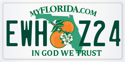 FL license plate EWHZ24