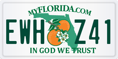 FL license plate EWHZ41