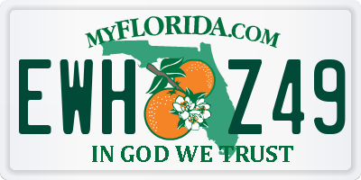 FL license plate EWHZ49
