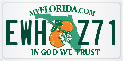 FL license plate EWHZ71