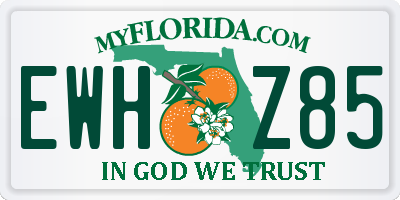FL license plate EWHZ85