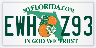 FL license plate EWHZ93
