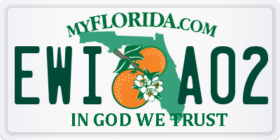 FL license plate EWIA02