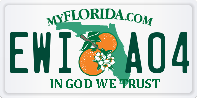 FL license plate EWIA04