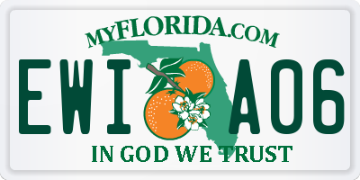 FL license plate EWIA06