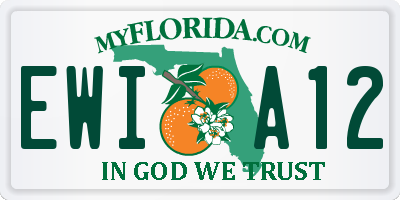 FL license plate EWIA12
